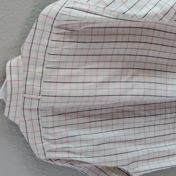 Linc's Men's Short Sleeve Shirt Size L Plaid White with Stripes - Picture 9 of 11